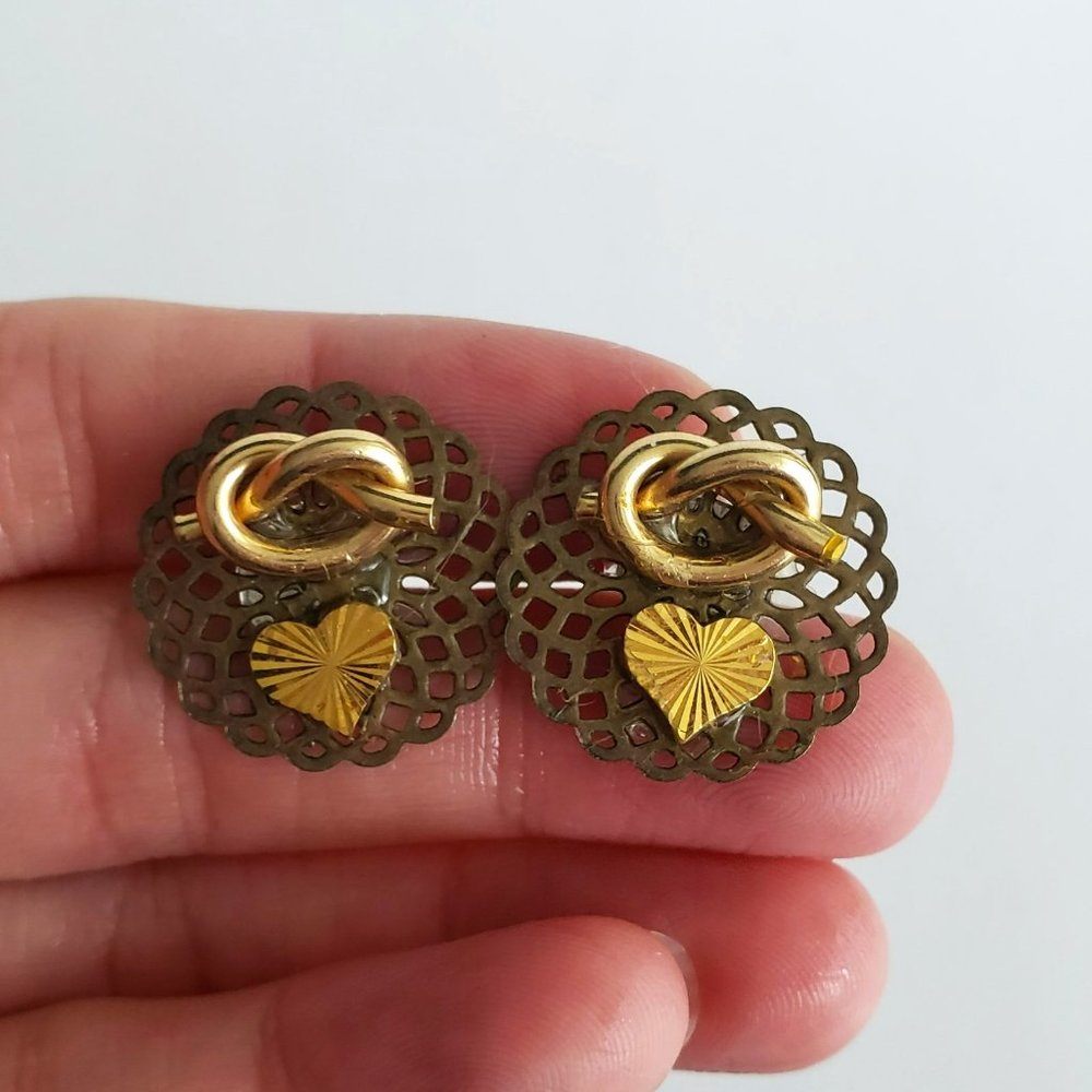 VTG Heart and Knot Earrings